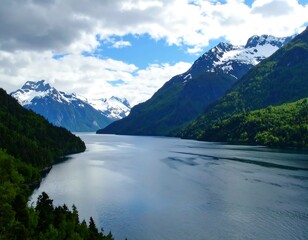 Majestic fjord landscape