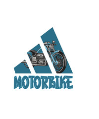 Blue Motorbike Design 