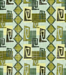 Tropical Breeze Tapa Tiki Pattern Seamless Repeat