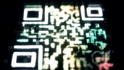 Abstract digital QR code - Powered by Adobe