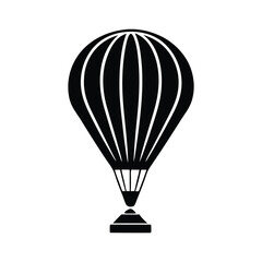 Naklejka premium Elegant Hot Air Balloon Silhouette Vector Design