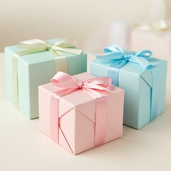 Fototapeta premium Pastel Present Trio