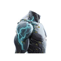 Fototapeta premium Futuristic Cyborg Shoulder and Torso Advanced Robotic Exoskeleton Design