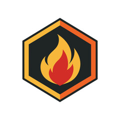 Fiery Hexagon Emblem