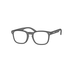 Fototapeta premium Gray Square Eyeglasses Fashion Accessory Illustration