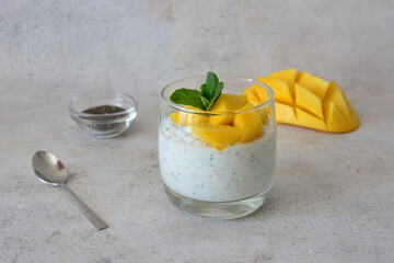 Mango Chia Seed Pudding with Fresh Mint A Refreshing and Healthy Dessert