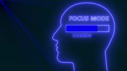 Future  Focus Mode Thinking and Learning Growth Loading Bar. Personal Growth and Learning Progress Bar Concept.