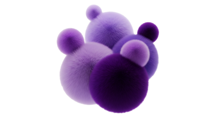 Abstract Purple Spheres and Orbs Modern Art Conceptual Design Digital Illustration Creative Background