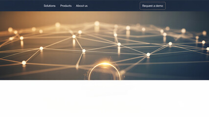 Futuristic Network Connections with Glowing Nodes