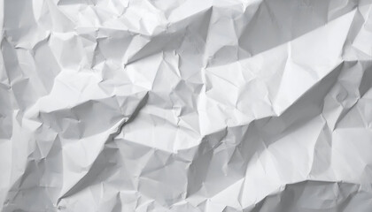 Obraz premium Texture of Crumpled White Paper