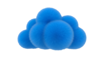 Blue Cloud Icon Illustration Digital Technology Data Storage Networking Concept Isolated Background
