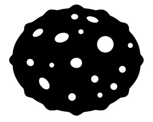 Cookies simple silhouette vector,Cookies icon