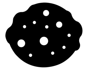 Cookies simple silhouette vector,Cookies icon