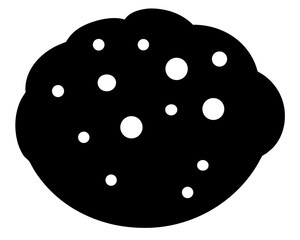Cookies simple silhouette vector,Cookies icon