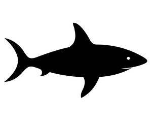 Shark Silhouette silhouette vector,Shark animals icon