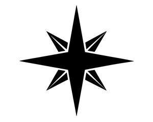 Star Silhouette Bethlehem Star, Decorative Star simple   silhouette vector