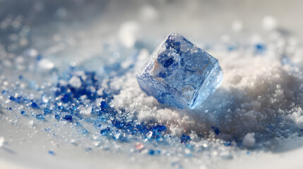 Obraz premium Stunning Macro Photography: Blue Crystal Formation