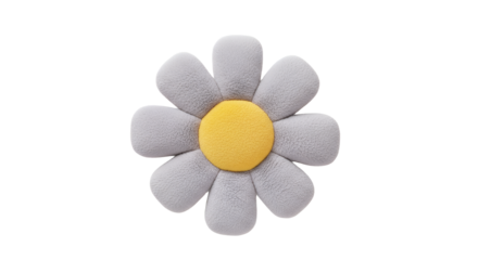 Cartoon Daisy Flower Icon Isolated on White Background for Design and Web Use