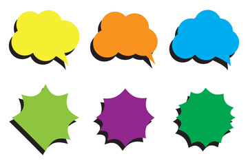 Set of different speech bubble. Different Speech bubbles Vector illustration.