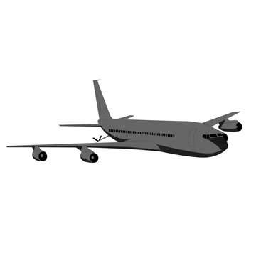 B707 Air Refueling Military Tanker With Boom Extended 