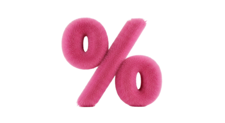 Pink Percentage Symbol Illustration for Business Finance Marketing and Discount Promotions