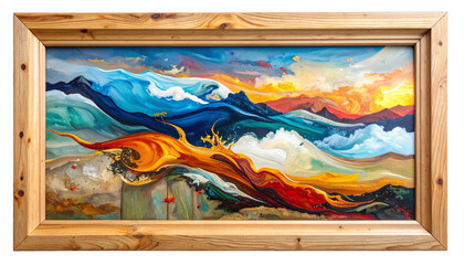 Abstract Painting PNG, Modern Art with Colorful Brush Strokes and Creative Patterns, Transparent Background, Contemporary Artwork Illustration, Artistic Design Element