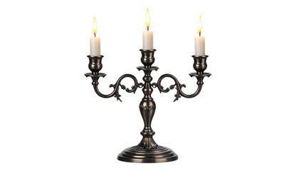 Candle Holder PNG, Elegant Stand for Candles with Decorative Design, Transparent Background, Home Decor Illustration, Lighting and Interior Design Element