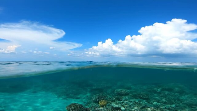 Tropical Paradise Above  Below with Ocean Serenity.