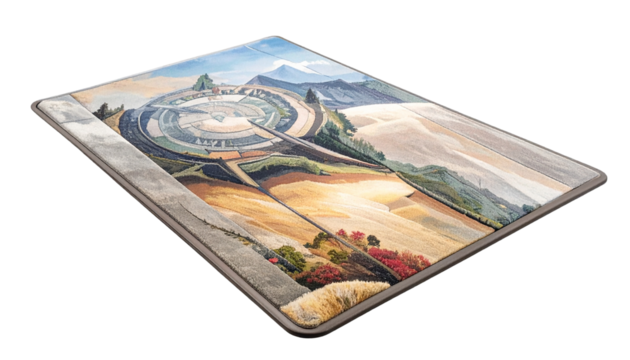 Rugs PNG, Decorative Floor Carpets with Patterns and Textures, Transparent Background, Home Decor Illustration, Interior Design Element