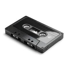 Fototapeta premium Vintage audio cassette tape isolated on white background