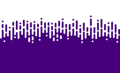 Purple vertical digital lines with rounded dots on white background, symbolizing technology, data, cyber theme, modern design, and abstract decoration.