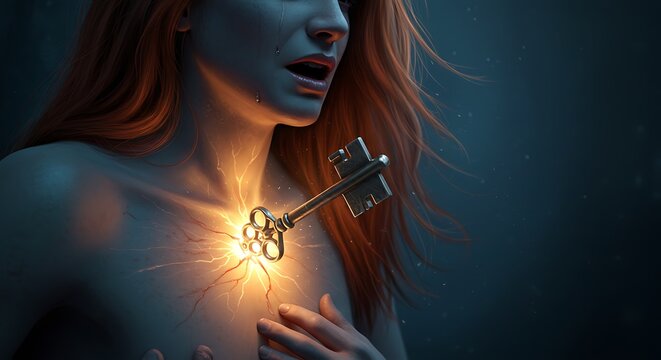 A woman with a lighter in her hand