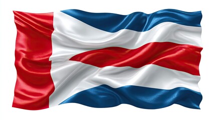 Naklejka premium a wavy flag with a red and white stripe pattern, representing a country such as belgium, which has a national flag with these colors