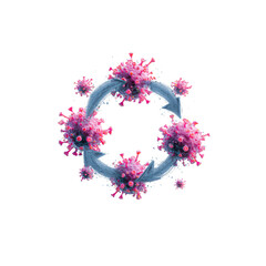Coronavirus Pandemic Cycle Viral Replication and Transmission