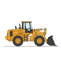 Orange Wheel Loader Heavy Equipment Construction Vehicle