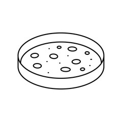 Petri Dish with Bacterial Colonies