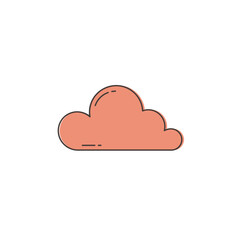 Simple Cartoon Cloud Illustration