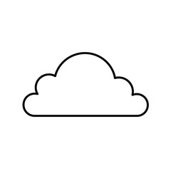 Simple Black Outline Cloud Icon