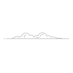 Simple Line Art Cloud Illustration