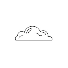 Simple Line Drawing of a Cloud