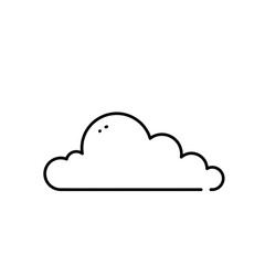 Simple Line Drawing of a Cloud