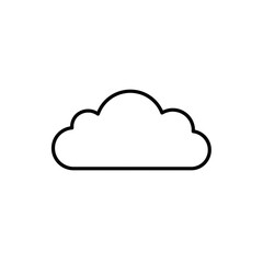 Simple Line Drawing of a Cloud