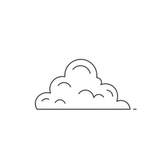 Simple Line Drawing of a Cloud