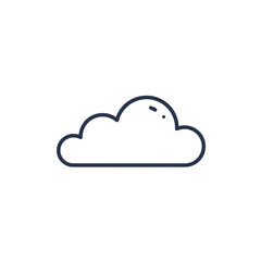 Simple Line Drawing of a Cloud