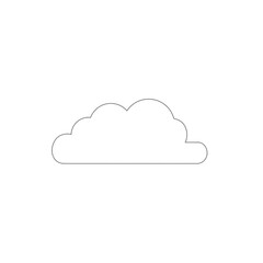 Fototapeta premium Simple Line Drawing of a Cloud on White Background