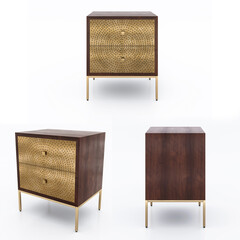 antique furniture on white background