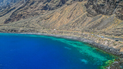 Scenic aerial landscape of El Hierro Island, Canary Archipelago, Spain, Europe