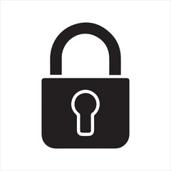 lock padlock silhouette icon beautiful elements