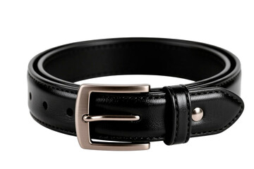 black leather belt isolated