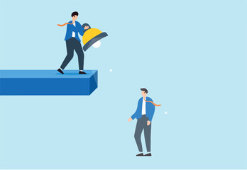 Recruiter using spotlight to highlight best candidate identifying top talent and focused recruitment